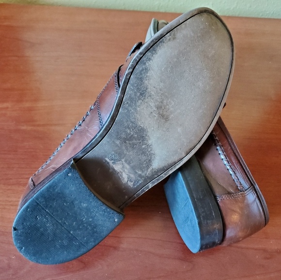 Bostonian Brown Leatger Tassel Loafers Size 9 - Picture 7 of 7